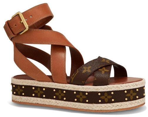 路易威登边界厚底'咖啡色小牛皮凉鞋' 1A64GW Order 路易威登边界厚底'咖啡色小牛皮凉鞋' 1A64GW