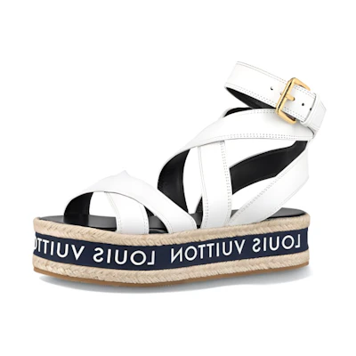 LV Boundary Flatform 'Calf Leather White'