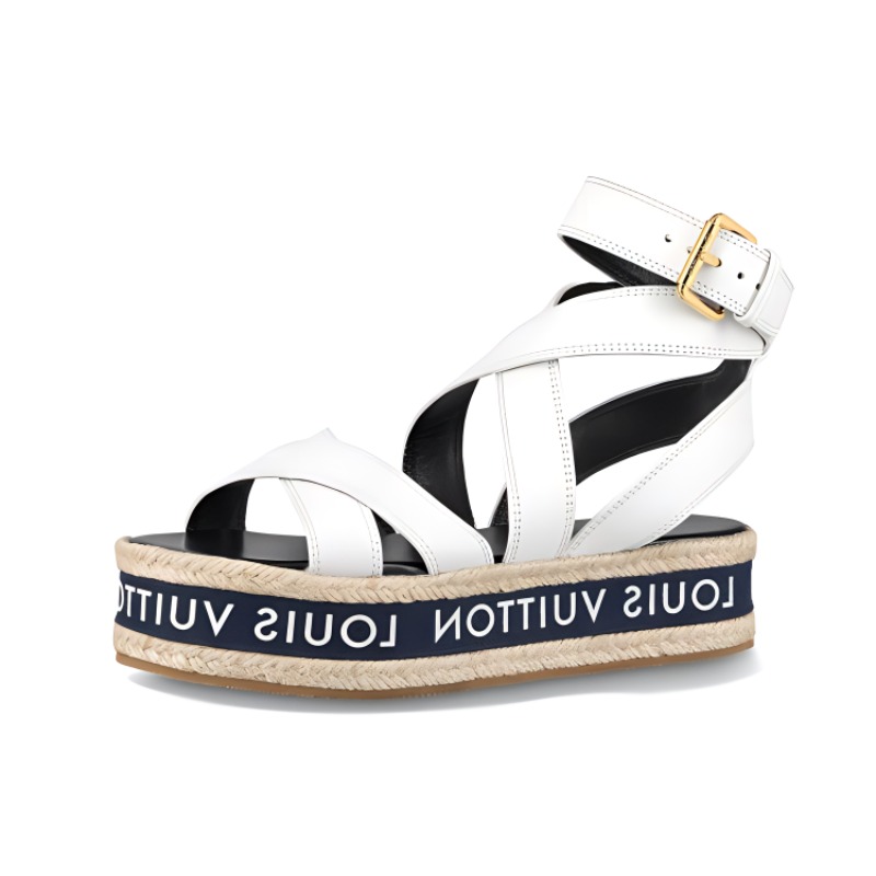 Louis Vuitton Boundary Flatform 'Calf Leather White' 1A63U1