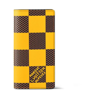Louis Vuitton Brazza Wallet Damier Pop Yellow