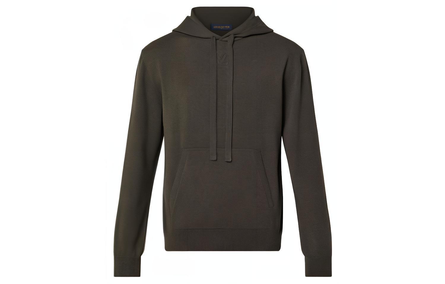 Louis Vuitton Brown Hoodie Casual Long-Sleeve Pullover Solid Color 1AATZ9