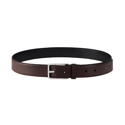 LOUIS VUITTON Brown Leather Belt Solid Design 3CM Wide M4164S