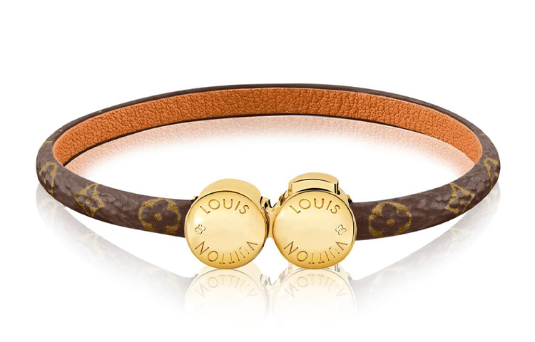 Louis Vuitton Brown Monogram Mini Calfskin Bracelet - Unisex Couples Gift M6407E 圖 2