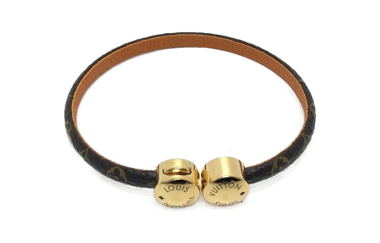 Louis Vuitton Brown Monogram Mini Calfskin Bracelet - Unisex Couples Gift M6407E 圖 3