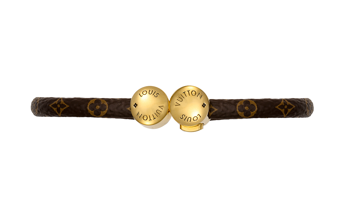 Louis Vuitton Brown Monogram Mini Calfskin Bracelet - Unisex Couples Gift M6407E 圖 4