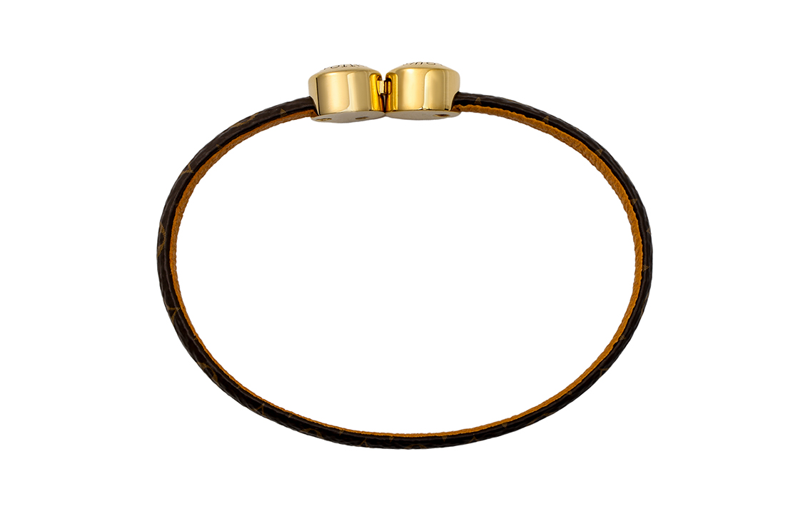 Louis Vuitton Brown Monogram Mini Calfskin Bracelet - Unisex Couples Gift M6407E 圖 5
