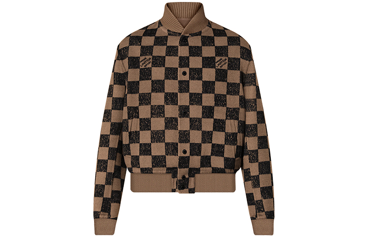 LOUIS VUITTON Brown Reversible Checkered Logo Jacket. 1A9A62