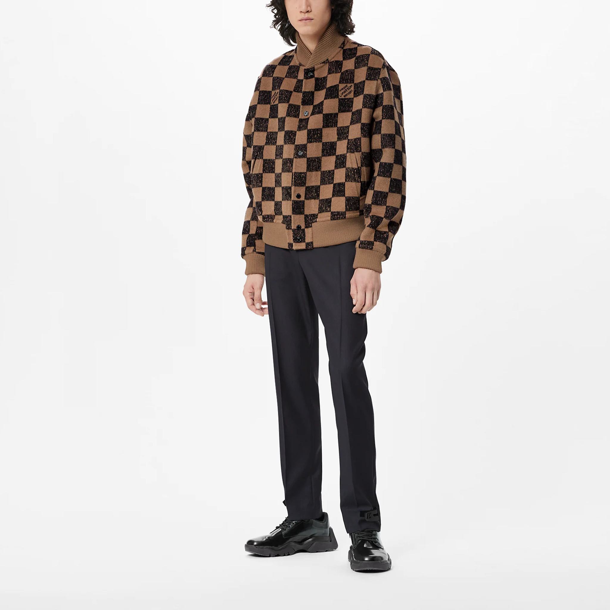 LOUIS VUITTON Brown Reversible Checkered Logo Jacket. 1A9A62 圖 3