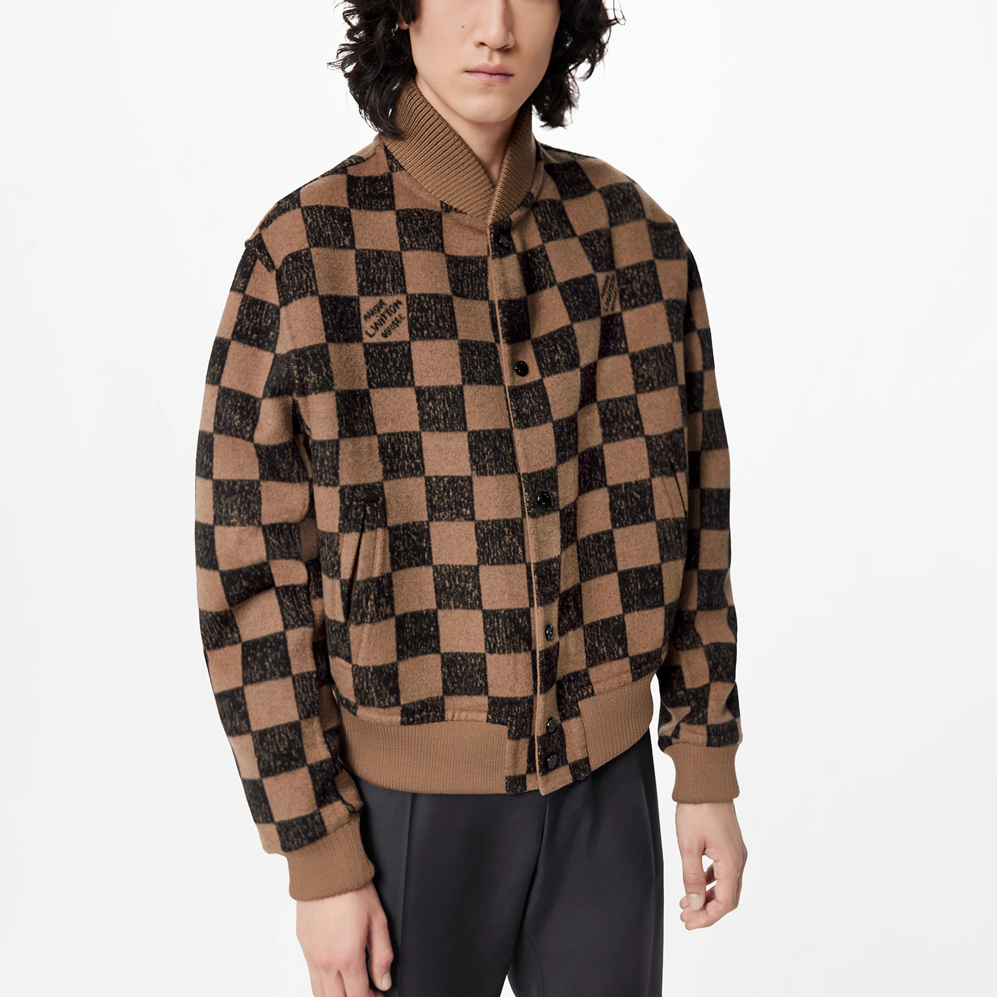 LOUIS VUITTON Brown Reversible Checkered Logo Jacket. 1A9A62 圖 5