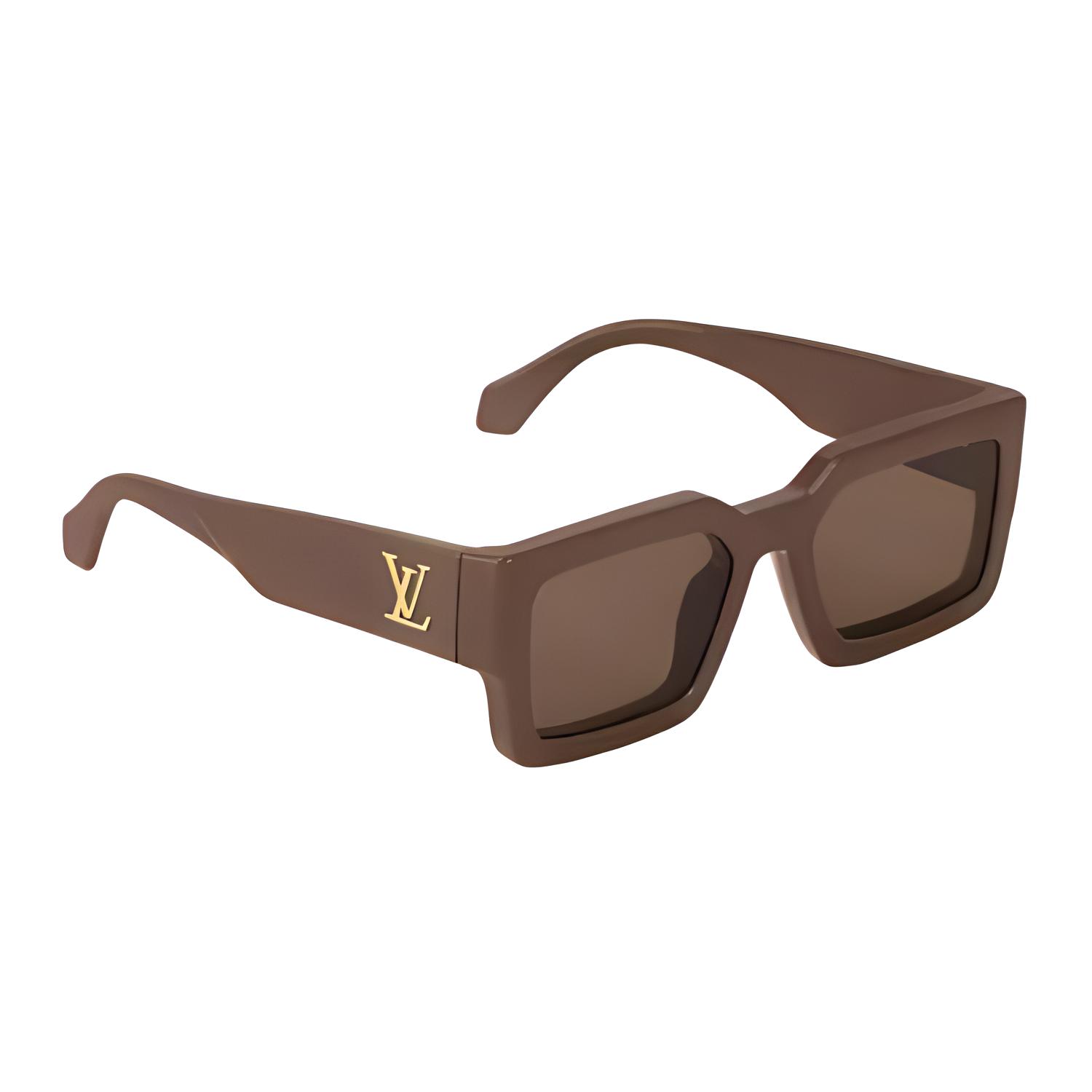 Louis Vuitton Brown Square Acetate Metal Sunglasses Unisex Couple Design. z2702e 圖 4
