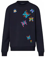 Louis Vuitton Butterfly Print Crewneck Long Sleeve Sweatshirt Black (Men) 1AATBO Louis Vuitton Butterfly Print Crewneck Long Sleeve Sweatshirt Black (Men) 1AATBO