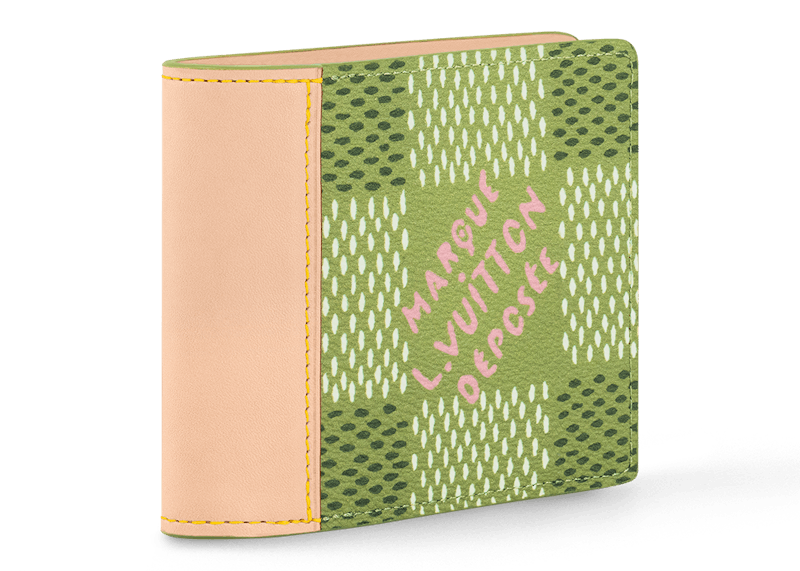 Order 路易威登泰勒创造者绿色格子高尔夫超薄钱包