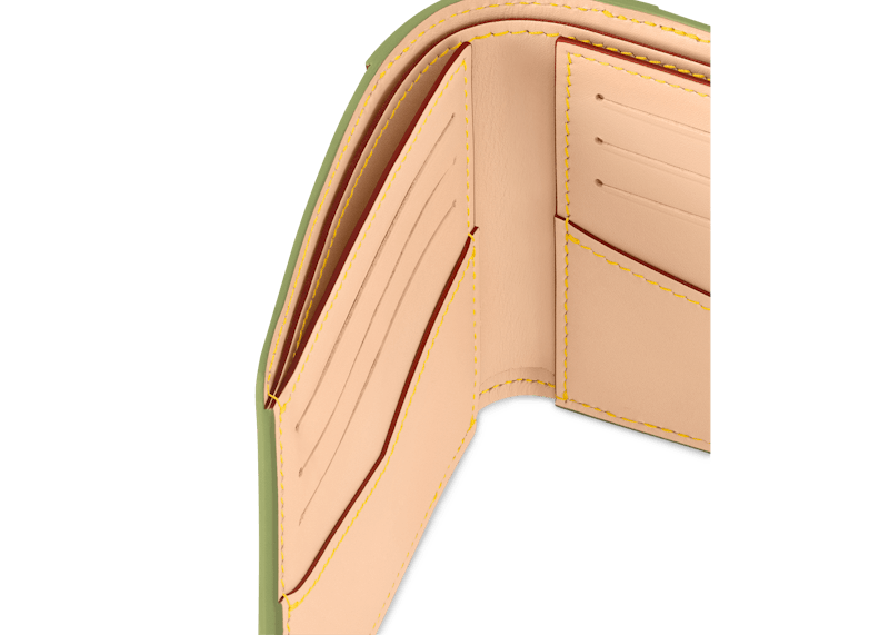 Shop 路易威登泰勒创造者绿色格子高尔夫超薄钱包