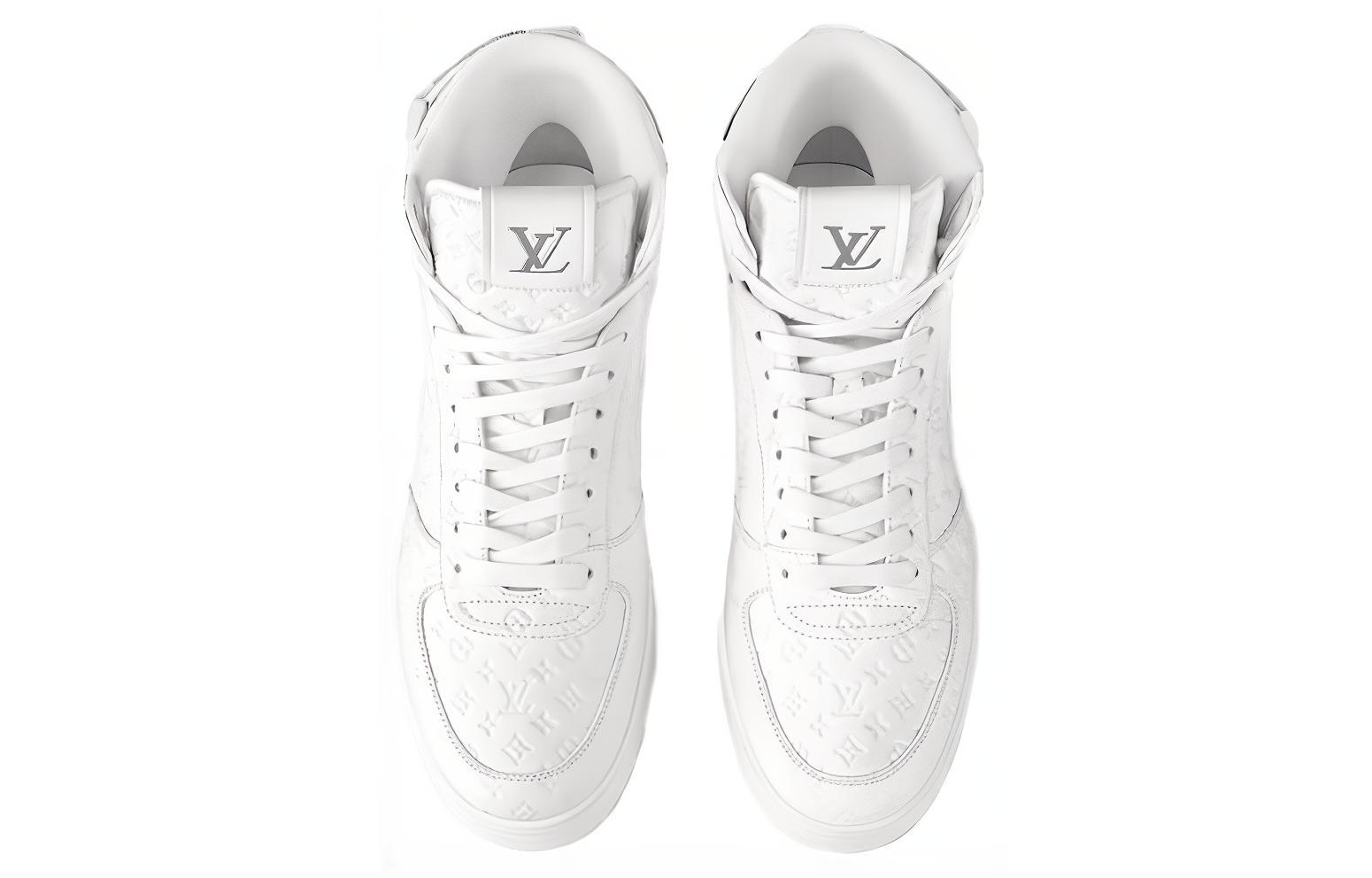 Shop Louis Vuitton Calfskin High-Top Sneaker 'White' 1AC4V8