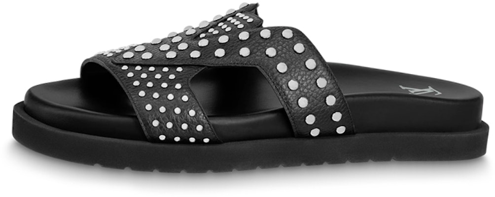 Louis Vuitton Calfskin Slip-On Flat Sandal 'Black' 1ABMC8 Buy Louis Vuitton Calfskin Slip-On Flat Sandal 'Black' 1ABMC8