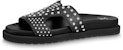 Louis Vuitton Calfskin Slip-On Flat Sandal 'Black' 1ABMC8