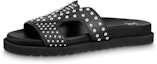 Order Louis Vuitton Calfskin Slip-On Flat Sandal 'Black' 1ABMC8