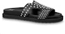Louis Vuitton Calfskin Slip-On Flat Sandal 'Black' 1ABMC8