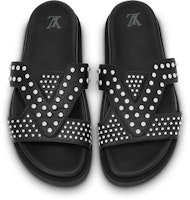 루이비통 블랙 송아지 가죽 슬립온 샌들 1ABMC8 Shop 루이비통 블랙 송아지 가죽 슬립온 샌들 1ABMC8