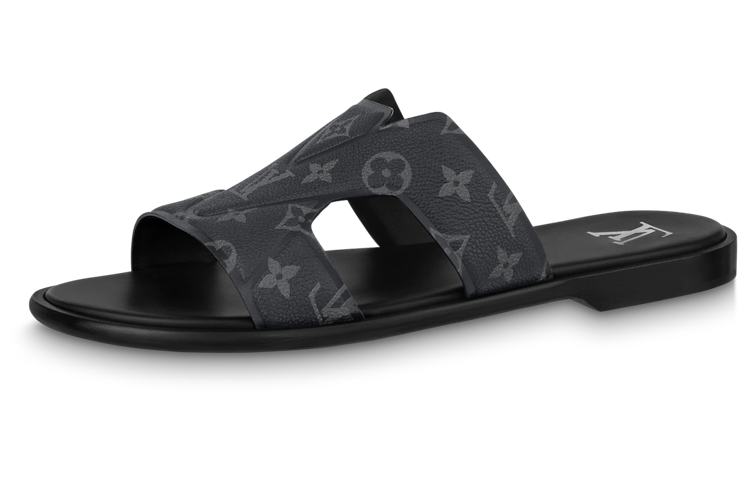 Buy Sandal Slip-On Louis Vuitton Kulit Anak Sapi 'Hitam' 1AANC4