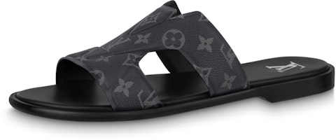 Louis Vuitton Calfskin Slip-On Sandal 'Black' 1AANC4 Louis Vuitton Calfskin Slip-On Sandal 'Black' 1AANC4