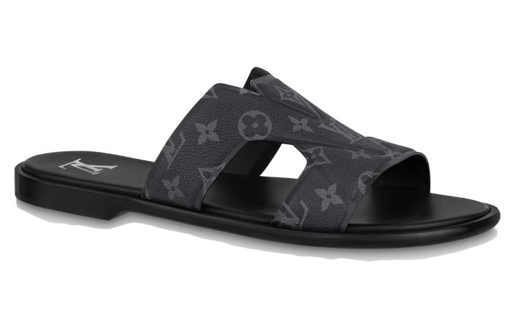 Order Sandal Slip-On Louis Vuitton Kulit Anak Sapi 'Hitam' 1AANC4