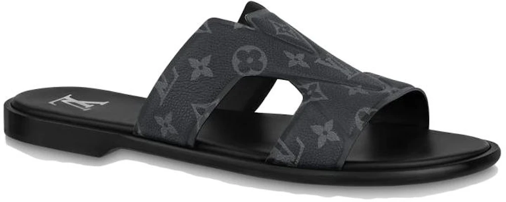 Louis Vuitton Calfskin Slip-On Sandal 'Black' 1AANC4 Order Louis Vuitton Calfskin Slip-On Sandal 'Black' 1AANC4