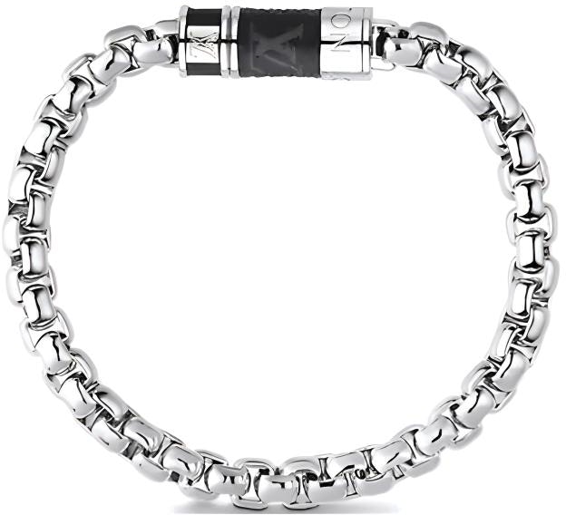 louis-vuitton-canvas-clasp-cuban-chain-brass-bracelet-silver-for-men-m62592