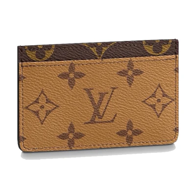 Louis Vuitton Card Holder Reverse Monogram Canvas Brown