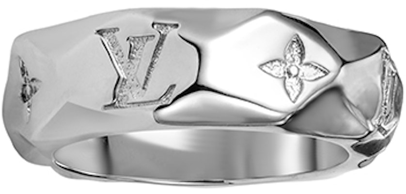 Anillo de Metal Grabado Plata LOUIS VUITTON para Hombre M00334 Lookbook Anillo de Metal Grabado Plata LOUIS VUITTON para Hombre M00334
