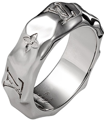 Anillo de Metal Grabado Plata LOUIS VUITTON para Hombre M00334 Shop Anillo de Metal Grabado Plata LOUIS VUITTON para Hombre M00334