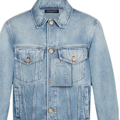 LOUIS VUITTON Jaket Denim Biru Kasual 1A5D8M Details for LOUIS VUITTON Jaket Denim Biru Kasual 1A5D8M
