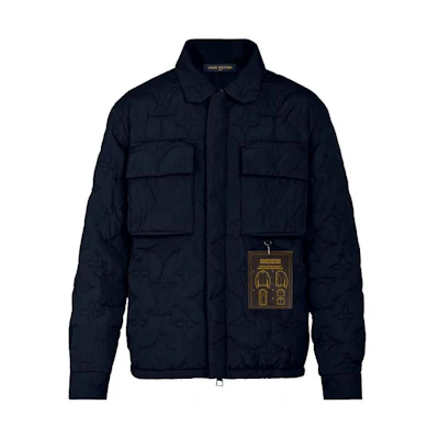 LOUIS VUITTON Casual Blue Stand Collar Cotton Jacket Coat 1A5VAO