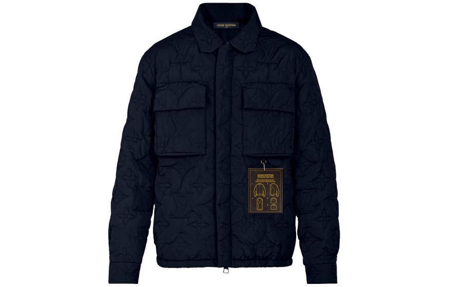 Order LOUIS VUITTON Casual Blue Stand Collar Cotton Jacket Coat 1A5VAO