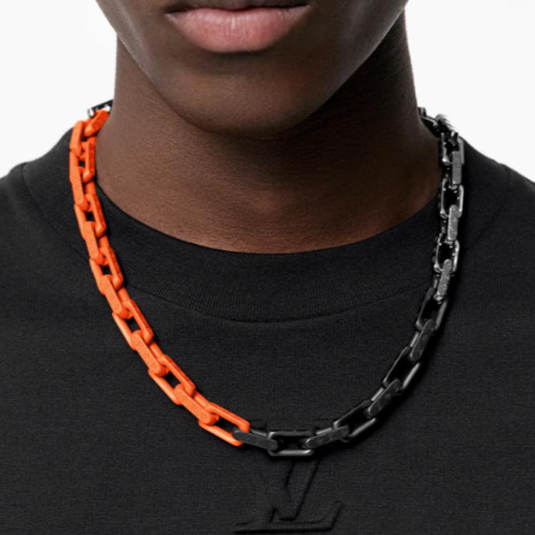 LOUIS VUITTON Casual Cuban Link Metal Necklace Unisex Couple Style. MP3142 圖 4