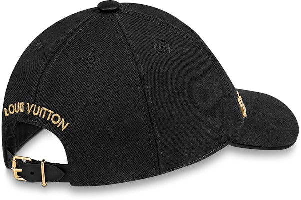 루이비통 캐주얼 패션 블랙 코튼 캡 남녀공용 커플 스타일. M7050 Lookbook 루이비통 캐주얼 패션 블랙 코튼 캡 남녀공용 커플 스타일. M7050