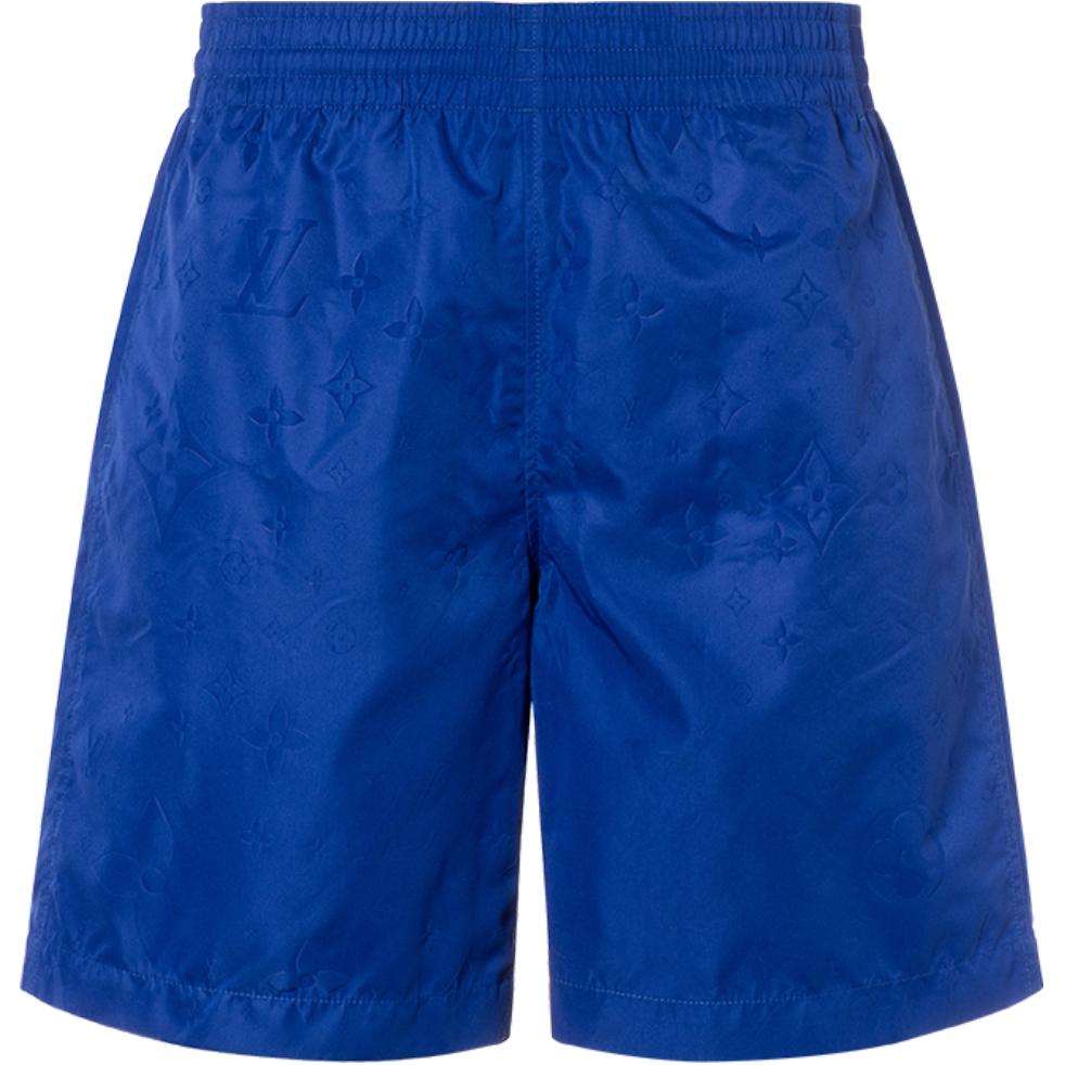 Order LOUIS VUITTON Pantalones Cortos Casuales Sólidos de Playa Azul Brillante. 1A7Y0U