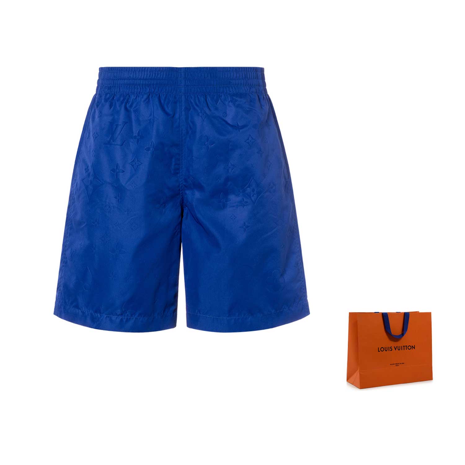 Cheap LOUIS VUITTON Pantalones Cortos Casuales Sólidos de Playa Azul Brillante. 1A7Y0U