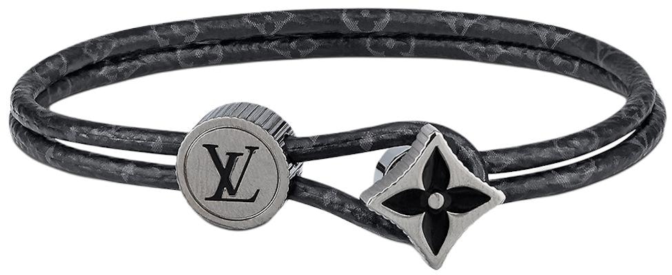 Louis Vuitton Catch It Monogram Flower Adjustable Metal Bracelet Black Unisex M8111D Buy Louis Vuitton Catch It Monogram Flower Adjustable Metal Bracelet Black Unisex M8111D