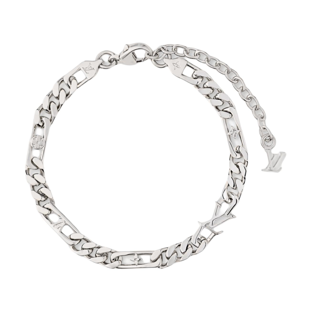 Buy 路易威登链条设计金属手链 银色 M1314A