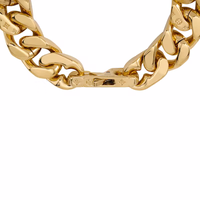 Pulsera LOUIS VUITTON Chain Link Unisex Estilo Pareja Dorada M00305+M00306 Lookbook Pulsera LOUIS VUITTON Chain Link Unisex Estilo Pareja Dorada M00305+M00306