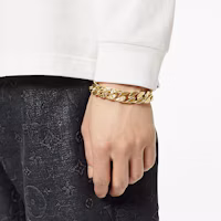 Details for LOUIS VUITTON 金色鏈條手鏈 男女情侶款 M00305+M00306