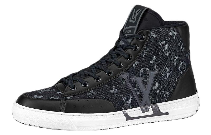 Louis Vuitton Charlie Ankle Sneakers 'Black Denim Monogram' 1AARCC
