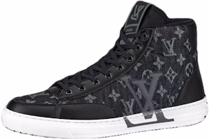 Louis Vuitton Charlie Ankle Sneakers 'Black Denim Monogram' 1AARCC Louis Vuitton Charlie Ankle Sneakers 'Black Denim Monogram' 1AARCC