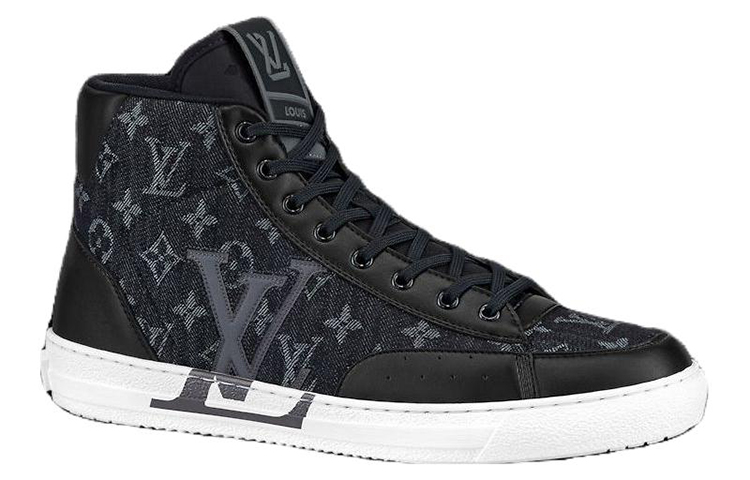 Order Louis Vuitton Charlie Ankle Sneakers ''Zwart Denim Monogram'' 1AARCC