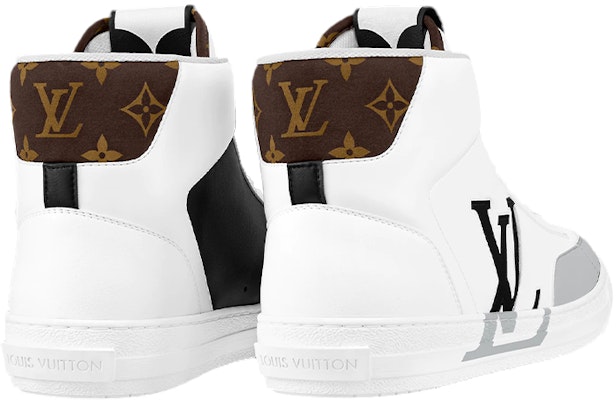 Louis Vuitton LV Charlie Ankle Sneakers 'Putih dengan Logo Hitam Abu Sisi dan Monogram Belakang' 1A9JMP Shop Louis Vuitton LV Charlie Ankle Sneakers 'Putih dengan Logo Hitam Abu Sisi dan Monogram Belakang' 1A9JMP