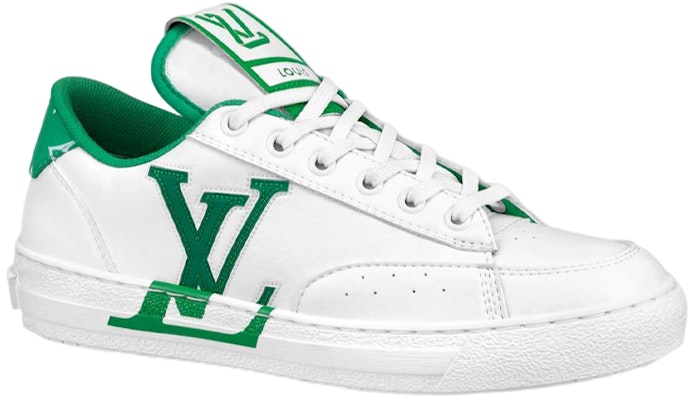 LOUIS VUITTON Charlie 皮革 低筒繫帶 時尚板鞋 男款 白綠色 Order LOUIS VUITTON Charlie 皮革 低筒繫帶 時尚板鞋 男款 白綠色