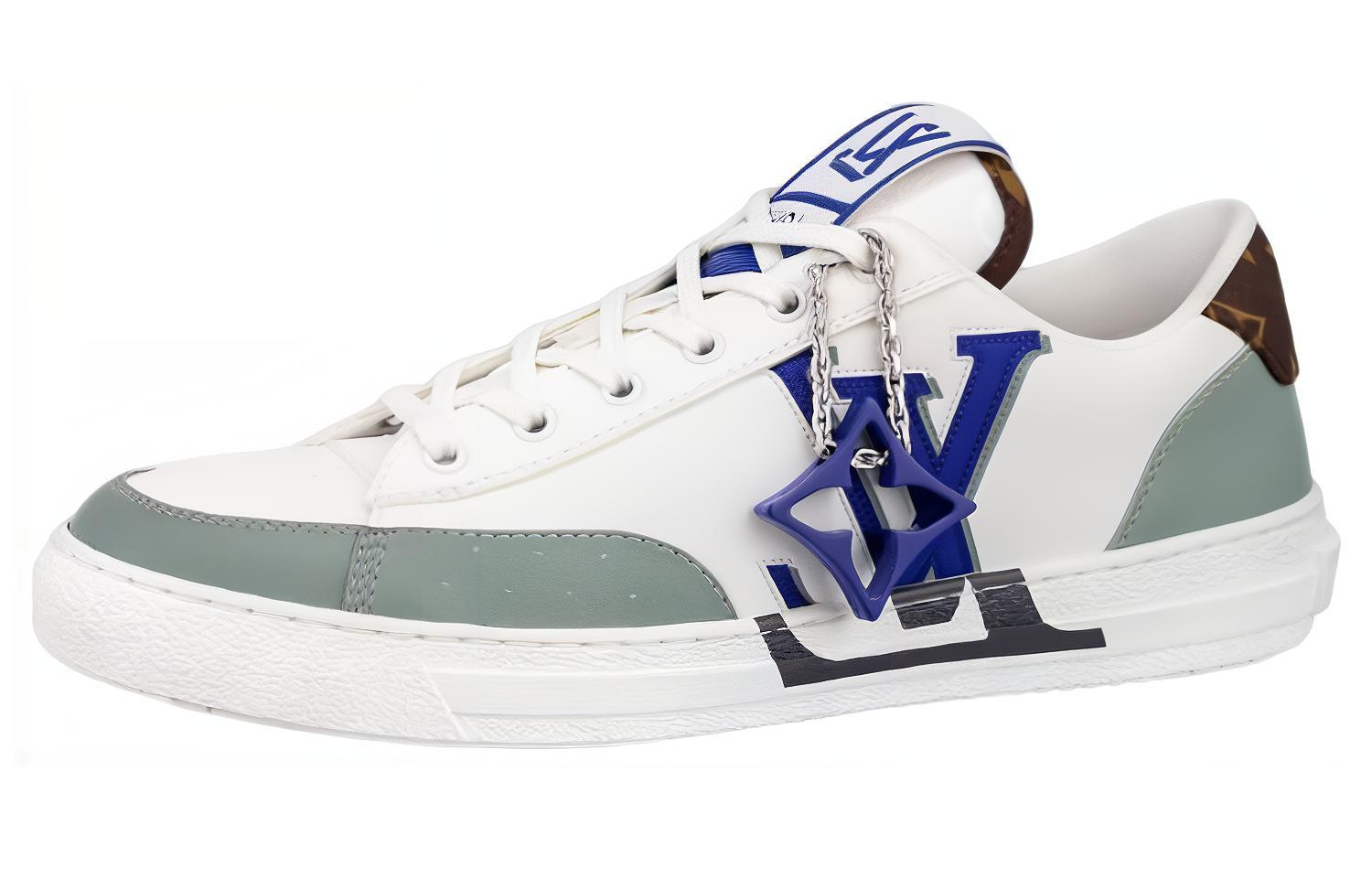 Louis Vuitton Charlie Sneakers 'White Green Blue' 1ABYVN