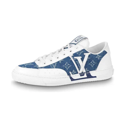 LV Charlie Sneakers 'White with Blue Denim Monogram'