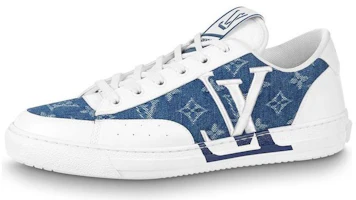 Louis Vuitton Charlie Sneakers 'White with Blue Denim Monogram' 1AA47X Louis Vuitton Charlie Sneakers 'White with Blue Denim Monogram' 1AA47X